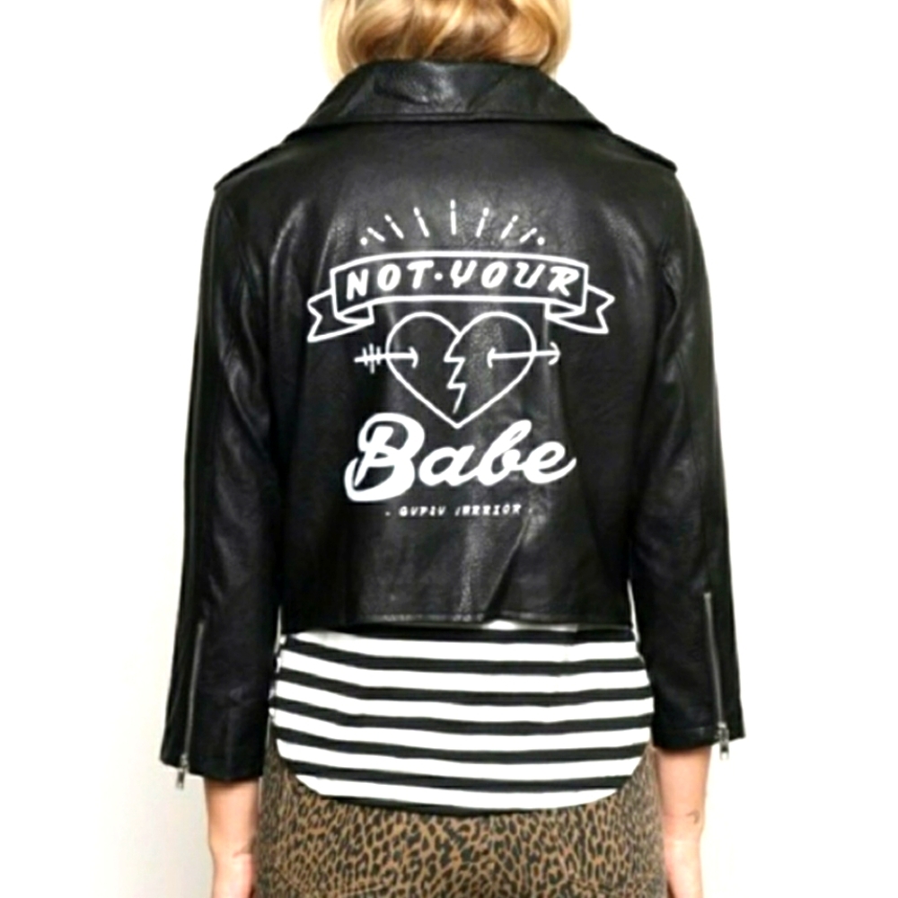 Gypsy Warrior • Not Your Babe Vegan Noto Faux Leather Jacket